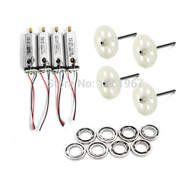 

YiZhan Tarantula X6 JJRC H16 RC Quadcopter Spare Parts CW CCW motor+ gear +8pcs upgraded bearing