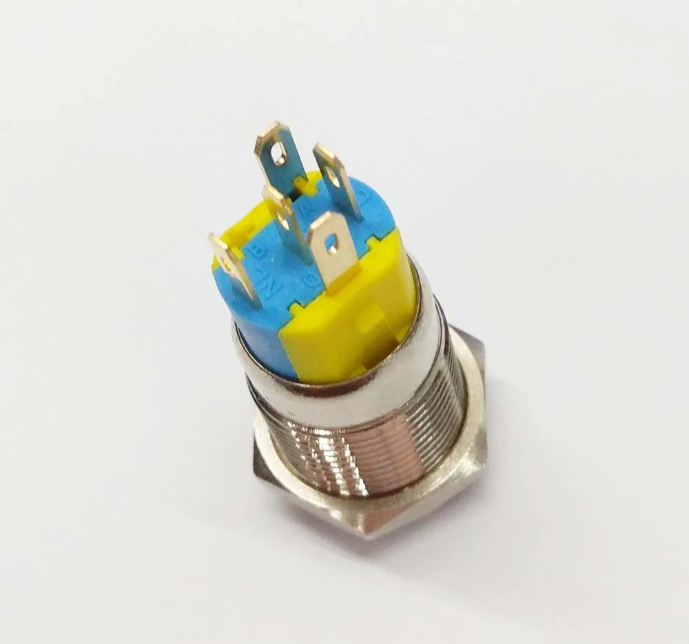 16 мм Электрический переключатель Angel 12v силовой символ светодиодный