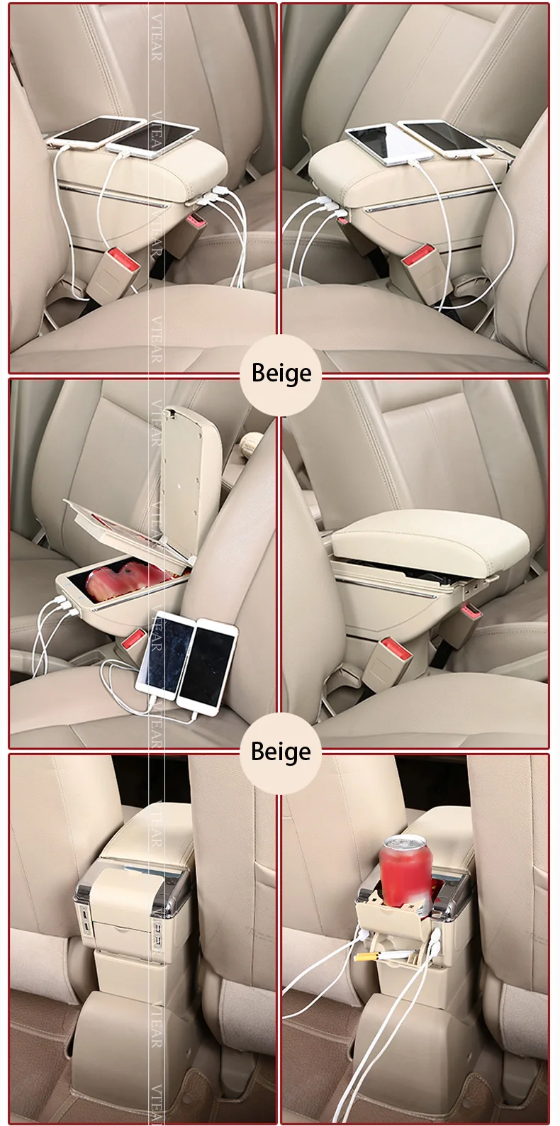 Vtear для VW jetta mk5 Golf mk5 6 автомобильный подлокотник вращающийся ящик для хранения кожаный подлокотник центральная консоль украшения аксессуары 2008 подлокотник