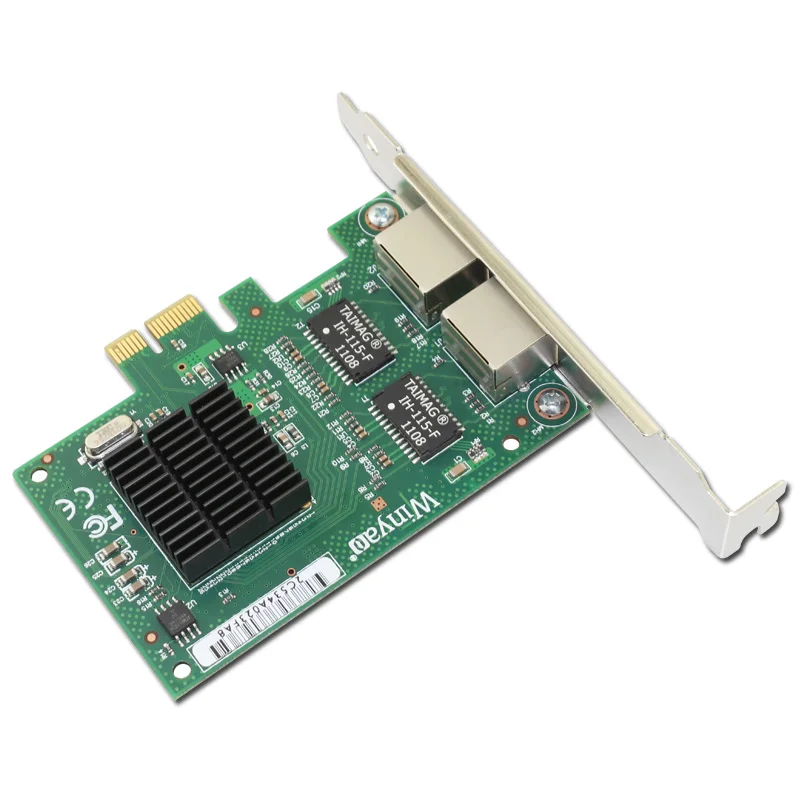Winyao WY5715T2 PCI-e X1 Desktop Dual-port Gigabit Ethernet Adapter Network Card With Broadcom bcm5715C Chipset