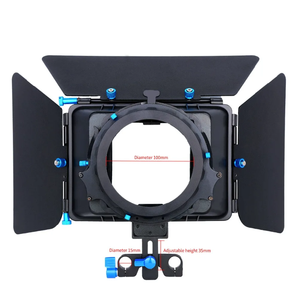 3 лезвия камера Матовая коробка с линзами капюшон следить за фокусировкой просмотра регулируемая высота для 15 мм Slideway для Canon Nikon sony DSLR камеры
