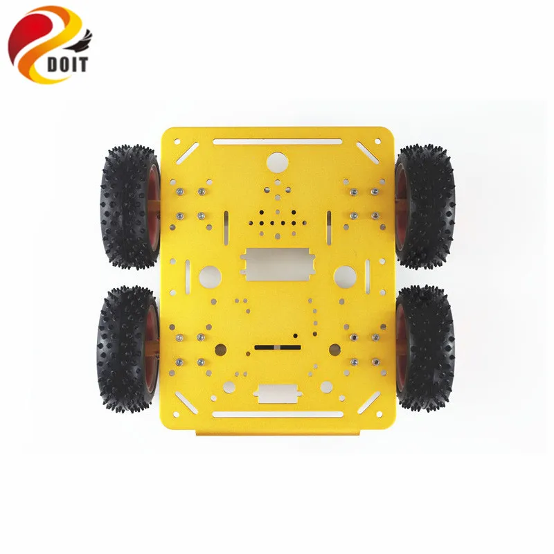 DOIT C300 алюминиевый сплав металл 4WD колеса шасси автомобиля для Arduino NodeMCU макетная
