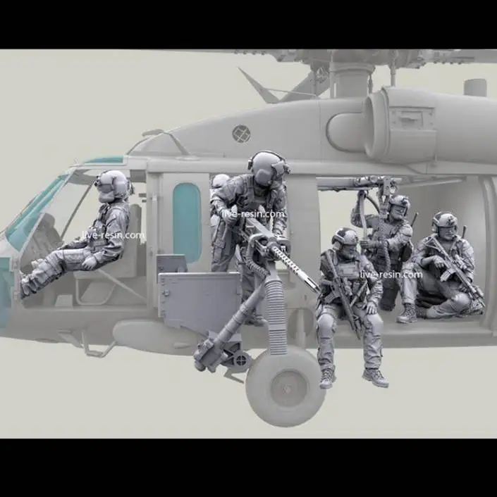 complete set 1/35 HH-60G набор экипажа вертолета Pave Hawk, полимерная модель солдата GK, Современная военная тема, комплект в разобранном и неокрашенном виде - Цвет: complete set