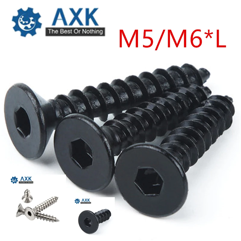 50 шт. M5/M6 * L A2 70 Нержавеющая сталь 304/ювелирные изделия черное Гальваническое 8