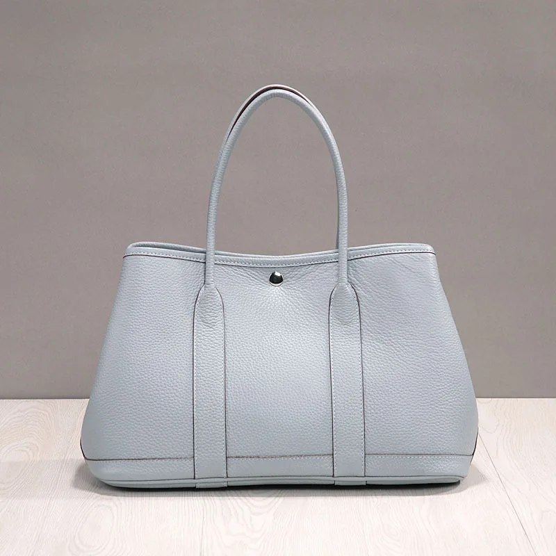 Linen blue big Натуральная кожа, роскошные сумки, вечерние сумки для сада, сумки, женские сумки известных брендов, высокое качество, коровья кожа, сумка через плечо - Цвет: Linen blue big