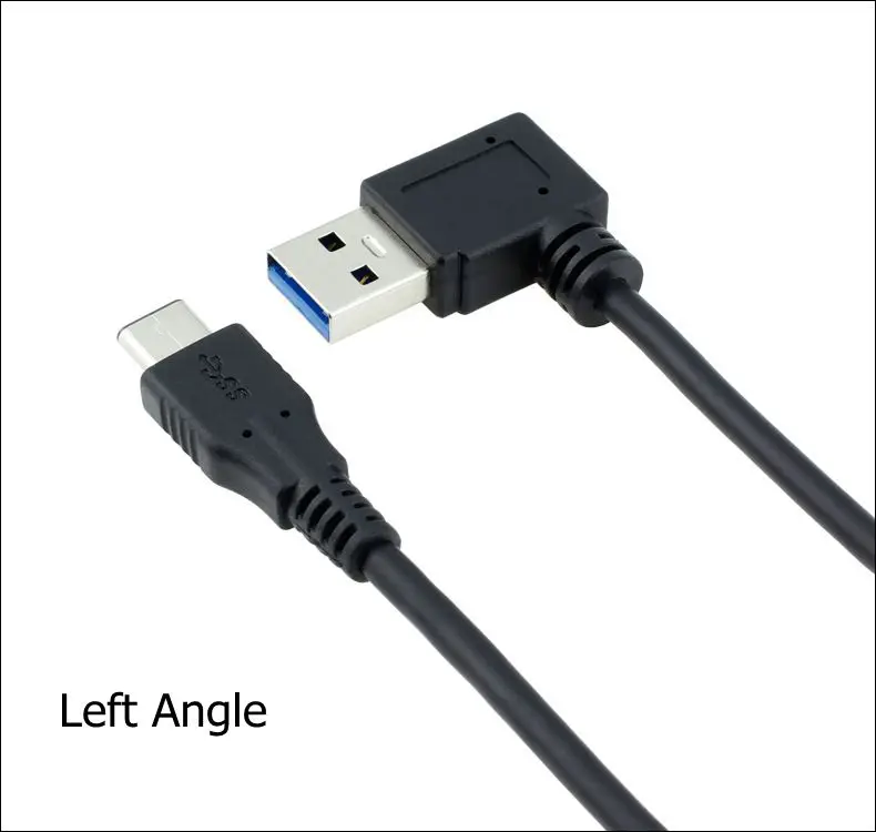 5 Гбит/с В 2 А 90 градусов левый и правый угловой USB 3 0 к 1 кабель стандарта C м фута для