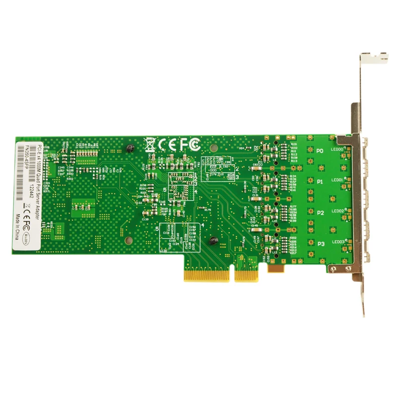 I350AM4 чипсет четырехпортовый гигабитный волоконный серверный адаптер PCI E x8 NIC Card