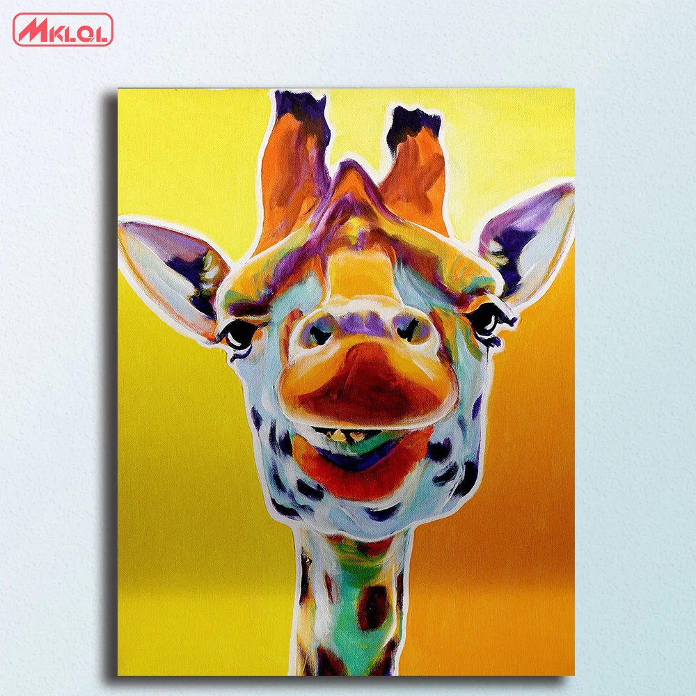 

Large Size Giraffe-Nose animal wall art Canvas Painting For Living Room Home Decoration Oil Painting On Canvas Wall Painting