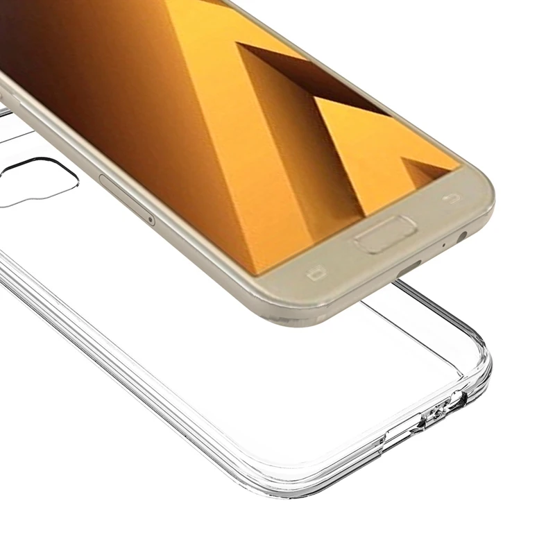 Прозрачный чехол из ТПУ/поликарбоната для Samsung Galaxy A7 2017 A720 A720F ударопрочный с