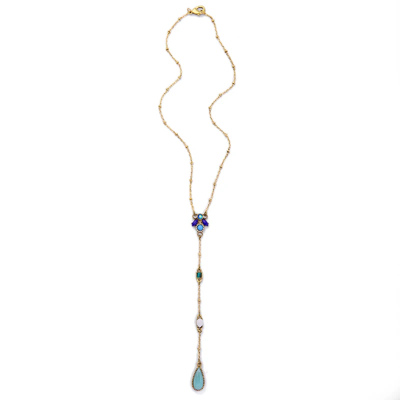 AliExpress длинное ожерелье с подвеской дизайн Bijoux женский костюм ювелирные изделия модное ожерелье s для женщин - Окраска металла: Покрытие антикварным золотом
