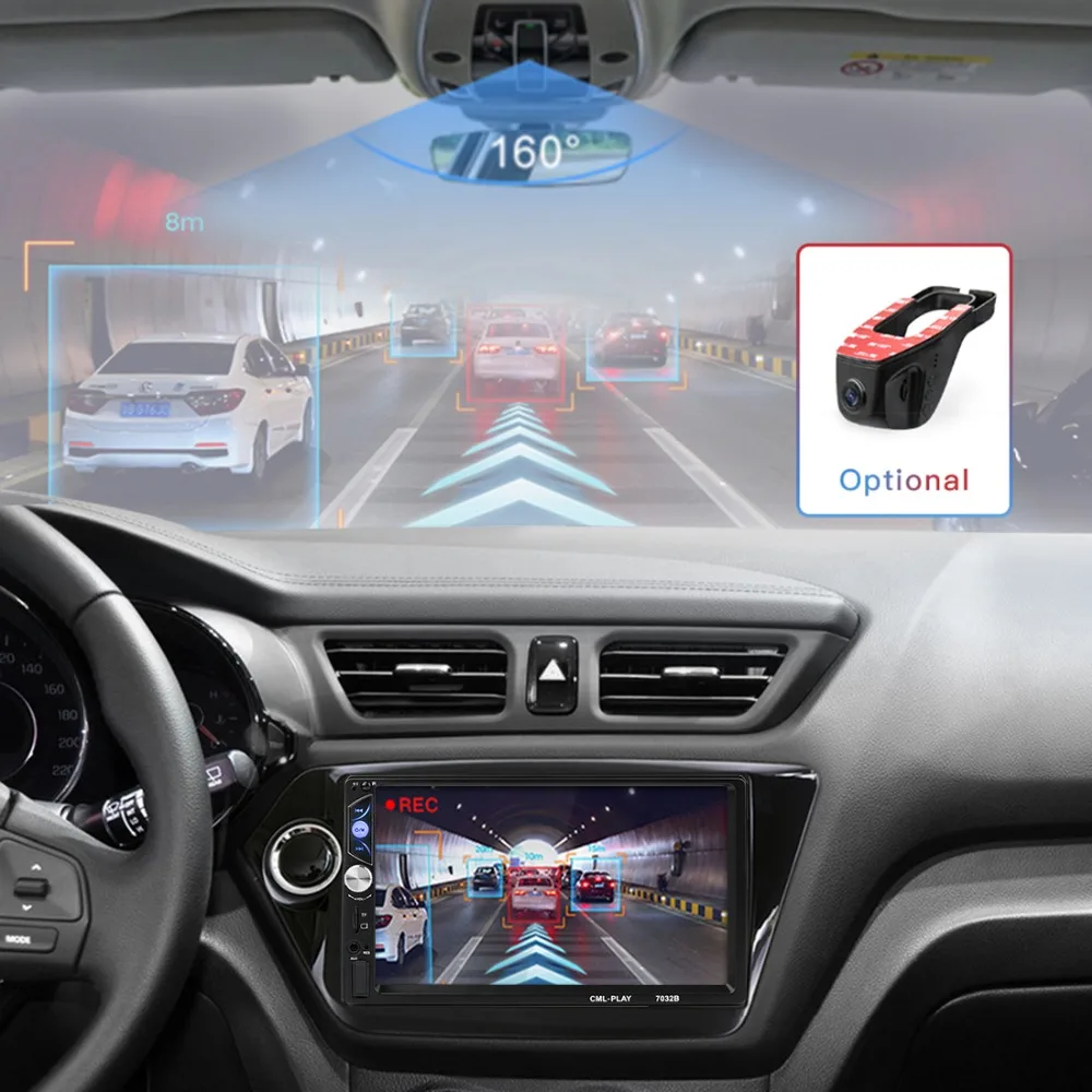 2 Din Android 8,1 автомобильный Радио Универсальный 7 дюймов HD сенсорный gps навигация Wifi Bluetooth Авторадио MirrorLink Мультимедиа DVD плеер