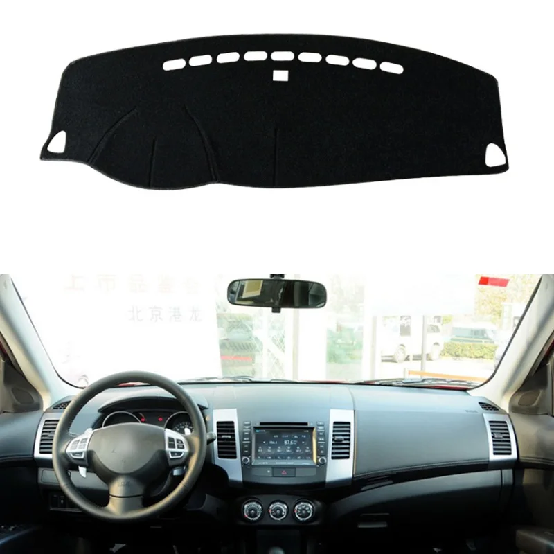 Для Mitsubishi Outlander 06 2007 2008 2009 2010 2011 2012 2013- Ковер Анти-УФ коврик для приборной панели коврик солнцезащитный коврик