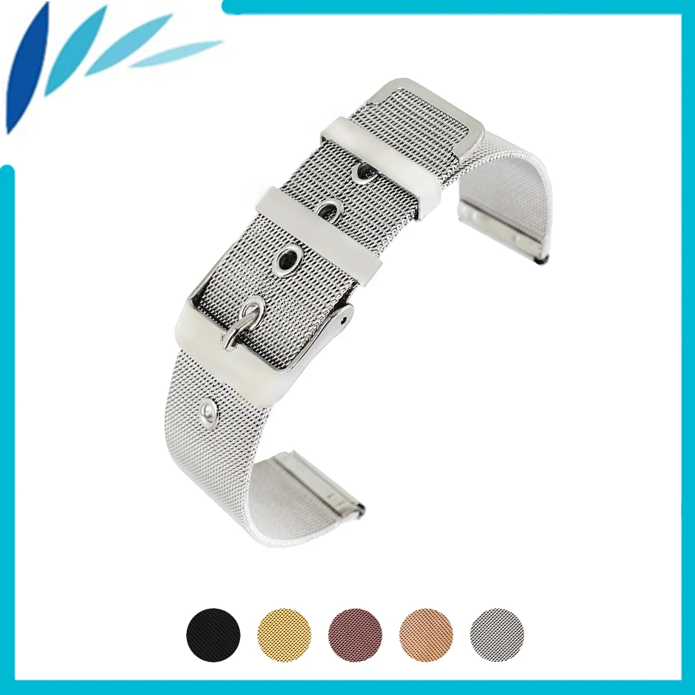 

Milanese Stainless Steel Watch Band 20mm 22mm for Hamilton Watchband Metal Strap Wrist Loop Belt Bracelet Men Women Black Silver
