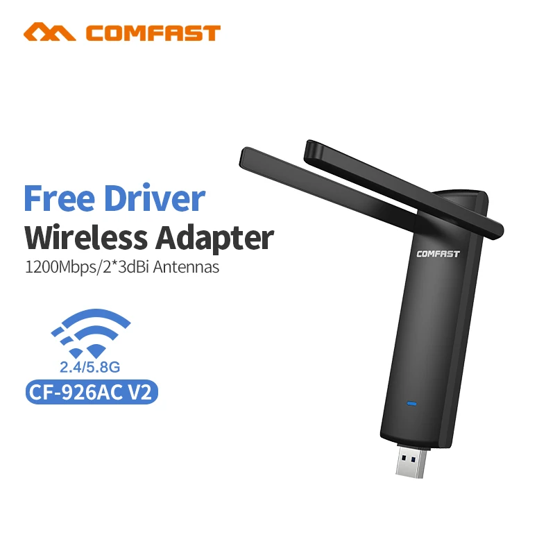 Бесплатно драйвер COMFAST 926acv2 2.4 г + 5 ГГц Dual Band 1200 м Беспроводной WI FI USB3.0 адаптер 802.11