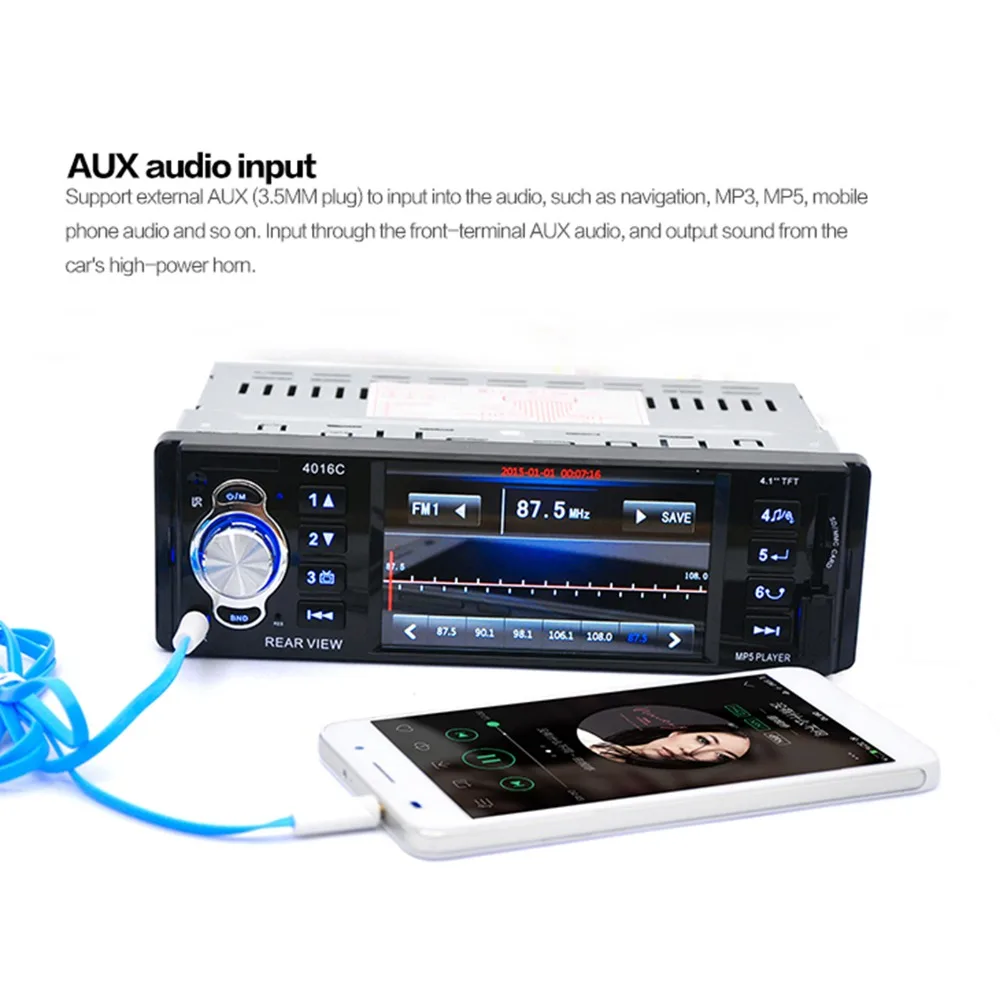 Новый 12V автомобильный MP4 MP5 плеер Поддержка заднего вида Камера 4 1 &quotTFT HD цифровой