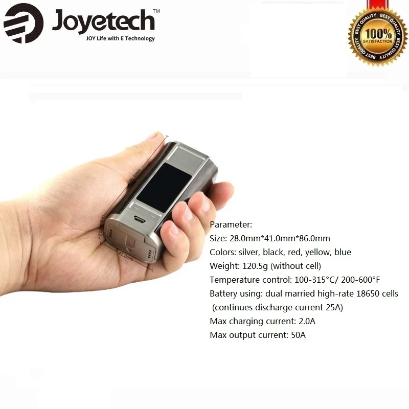 Оригинал Joyetech кубовидной коснитесь TC поле Mod 228 Вт Vape моды подходит для удаленно