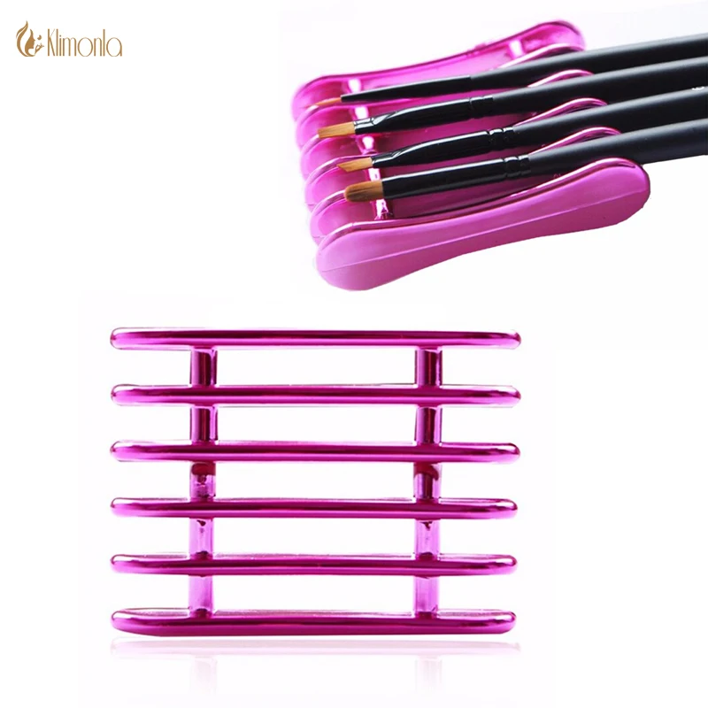 Металлический 5 Маникюр для ногтей сетка дизайна кистей держатель ручки макияжа 1