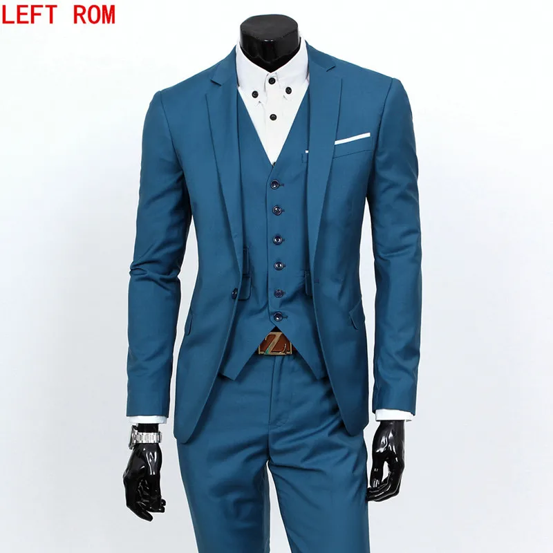 Мужской костюм тройка облегающий деловой для свадьбы 2018|business suit|suits businessthree-piece suit