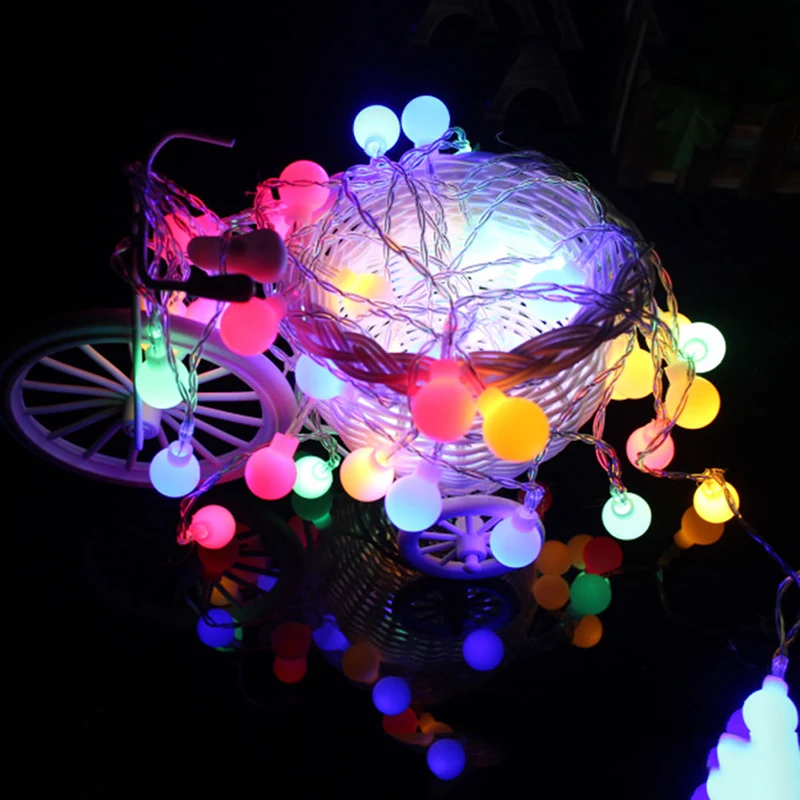 Новый 3 м 20 LED/4 40 LED/5 50 LED батарея мощность шар сказочная гирлянда романтическое