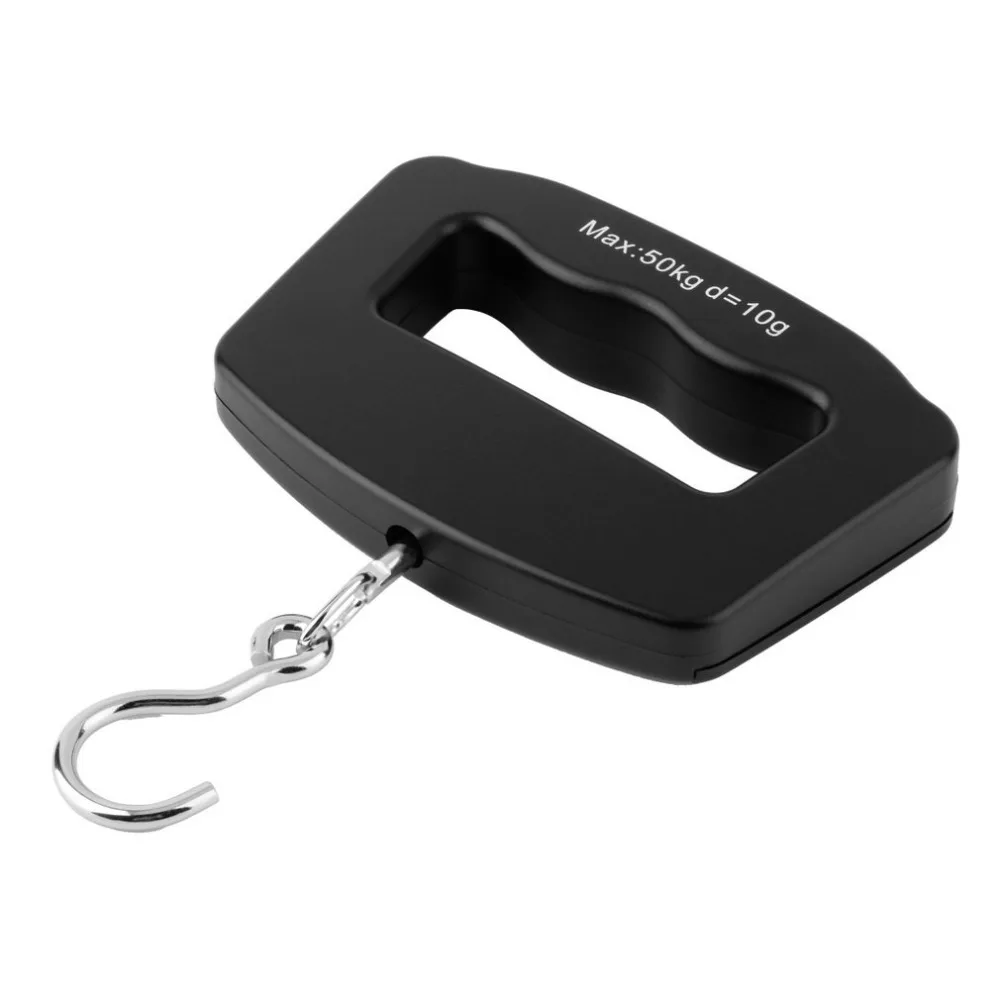 Электронные цифровые мини-весы ручные подвесные кухонные весы Черные ABS