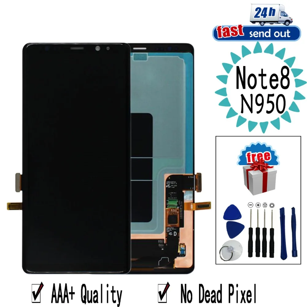 ЖК дисплей AMOLED 6 3 дюйма для Samsung Galaxy Note 8 Note8 N950 N950F N9500 сенсорный экран