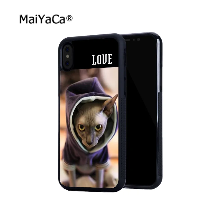 Мягкие силиконовые боковые Чехлы sphynx с изображением кота и животных для iphone 11 pro 5s