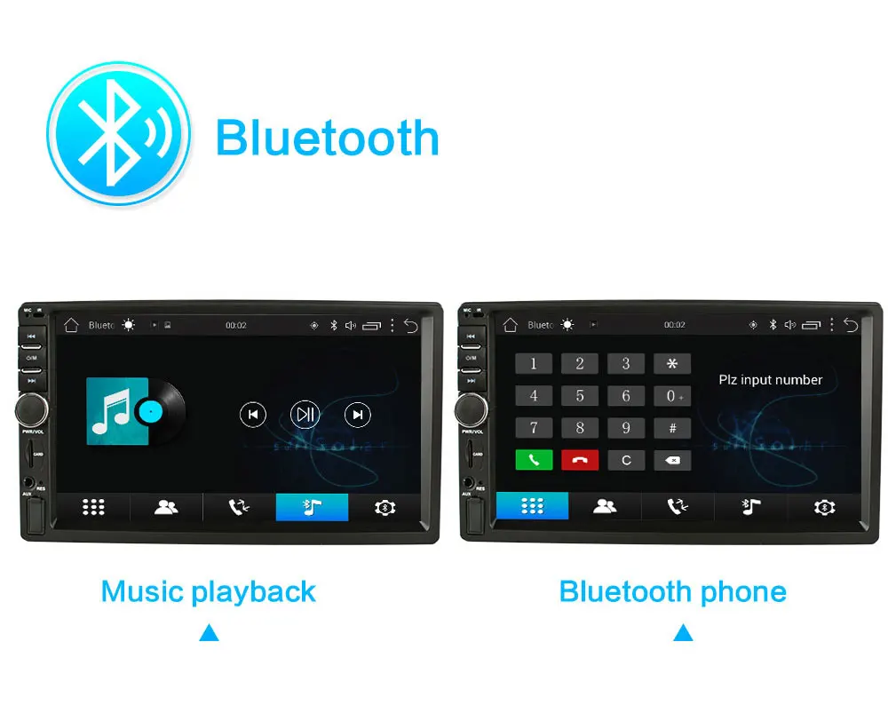 7-дюймовый Android автомобильный Радио Стерео gps навигация Bluetooth USB SD 2 Din сенсорный автомобильный мультимедийный плеер аудио плеер авторадио