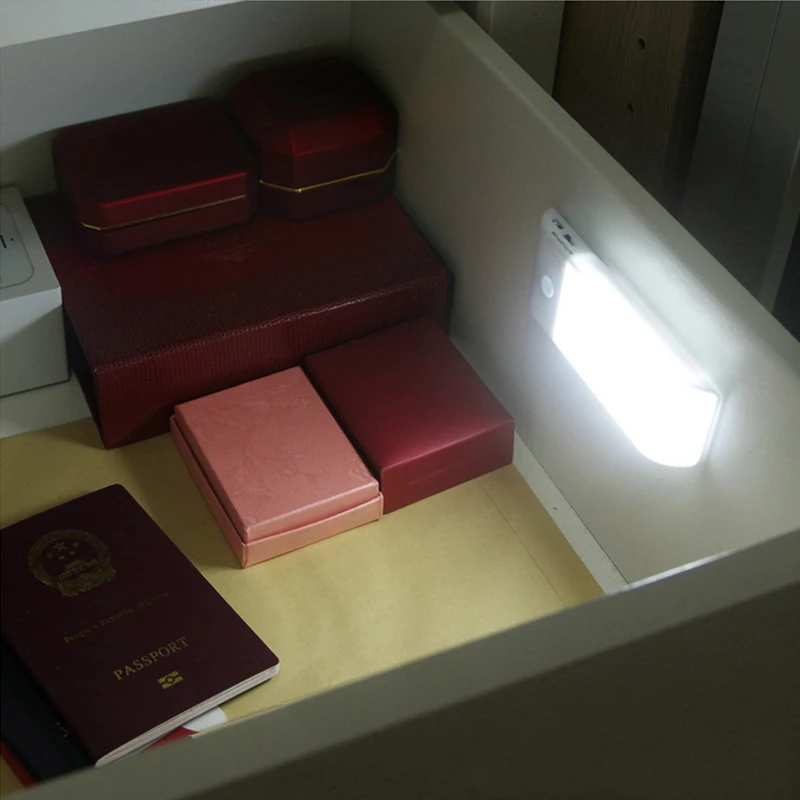 Mainifire инфракрасный датчик движения из PIR ночной Светильник USB Перезаряжаемый 12