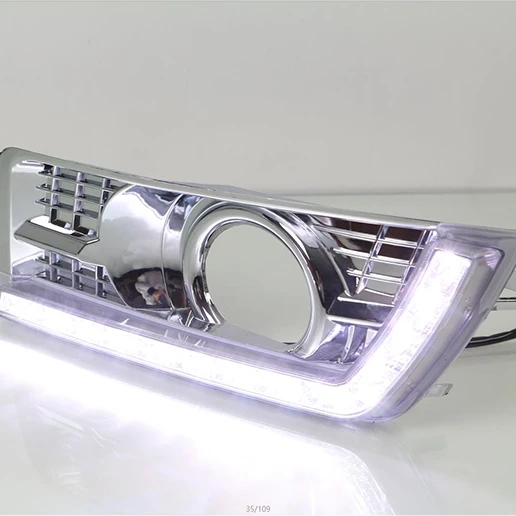 Светодиодный дневной светильник для Cadillac SRX от АТС ХЦ 2 2012 2013 светодиодный DRL с желтым поворота светильник s хром колпак противотуманных фар