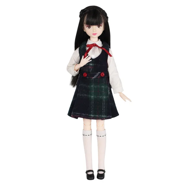 ICY Blyth кукла новая xiaojing кукла Студенческая серия шарнирное тело bjd черные волосы включая обувь для школьной униформы 25 см - Цвет: B