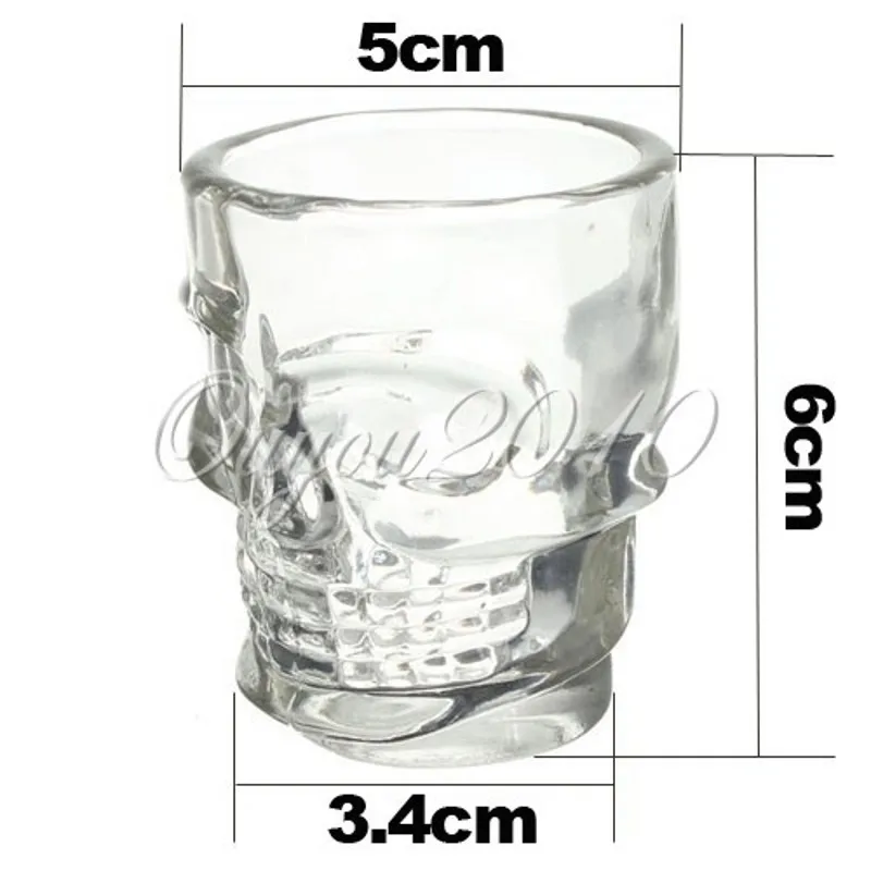 4 шт. Хрустальная стеклянная чашка для вина с черепом бара коньяка водка виски