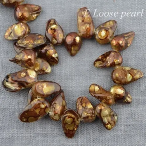 wholesale AAA Tail Freshwater Pearls Top Drilled Dancing Brown Loose Pearl 10-12mm 15&quot | Украшения и аксессуары