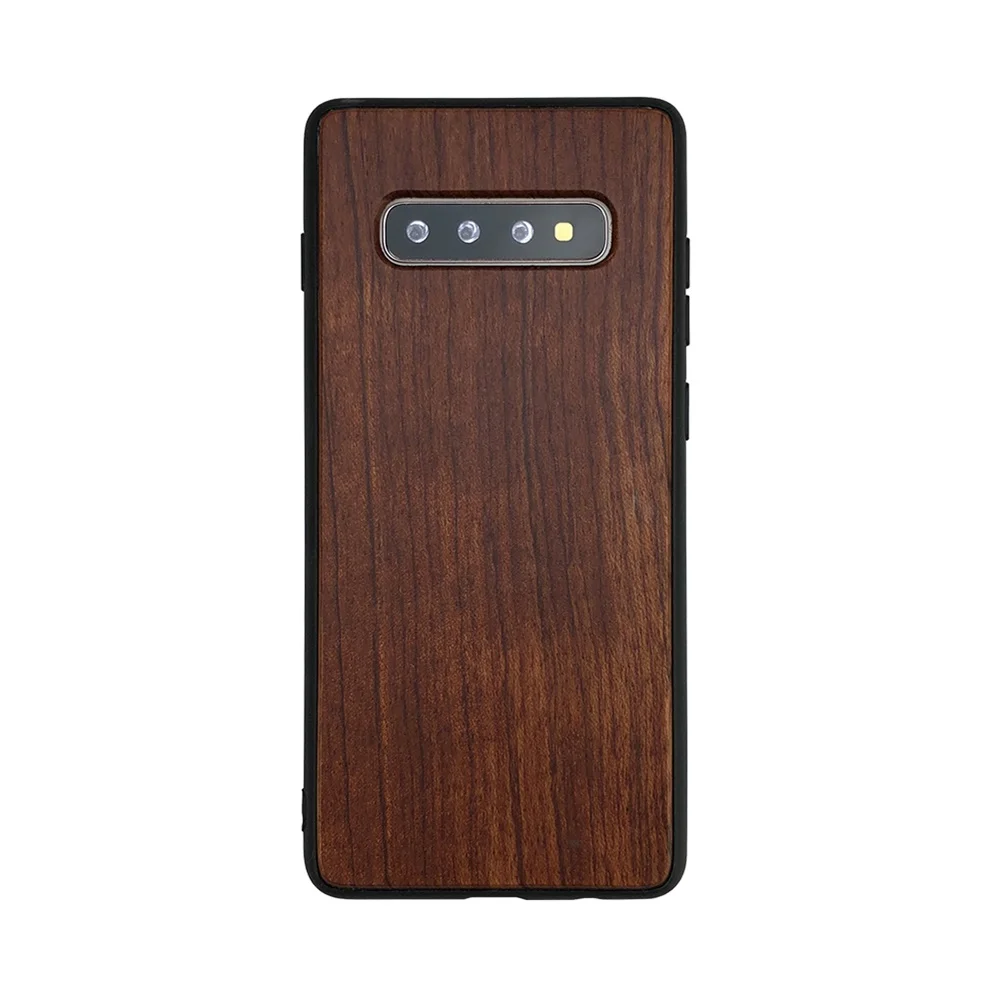 Чехол для телефона для samsung Galaxy Note 9, 8, 10 Plus, роскошный деревянный+ силиконовый чехол для samsung S10e, S10, S9, S8 Plus, S7 Edge, чехол - Цвет: Rosewood