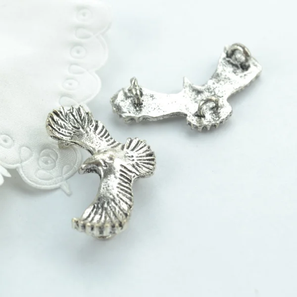 8 шт. античные посеребренные подвески из цинкового сплава Орел для