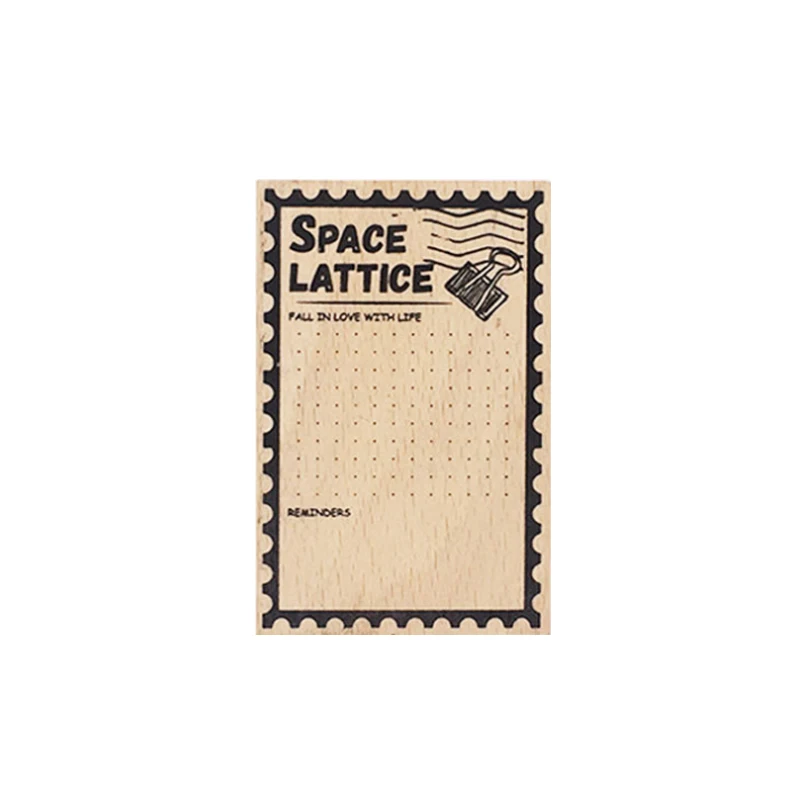 Space Lattice 1 шт./лот, цифровой календарь для управления временем, печать, деревянный резиновый штамп для детей, сделай сам, ручная работа, скрапбук, фото, квасцы, искусство, ремесла, подарки - Цвет: Space Lattice