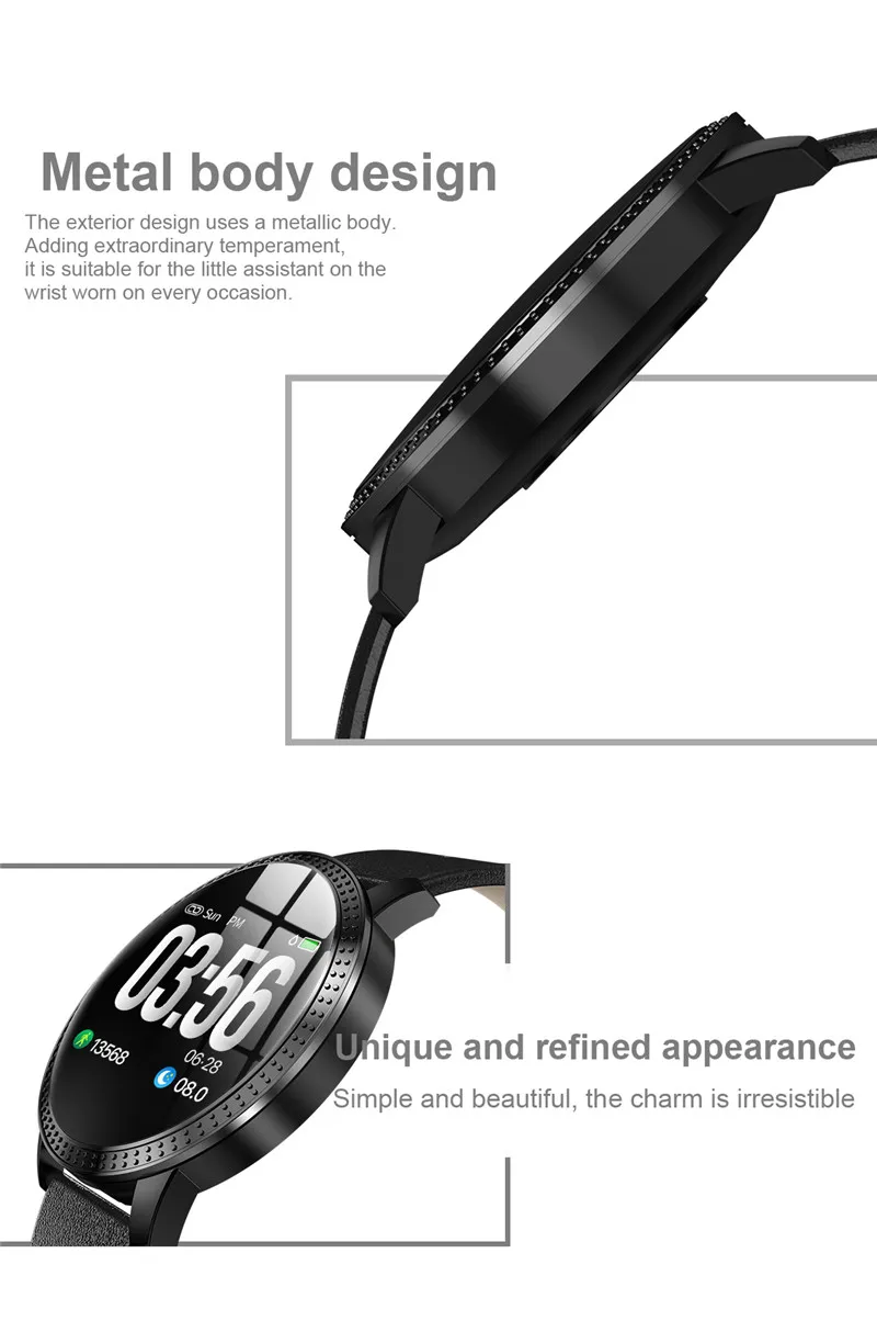 CF18 умные наручные часы с Bluetooth фитнес-Браслет мониторинг сердечного ритма кровяного давления шагомер будильник Поддержка Android IOS