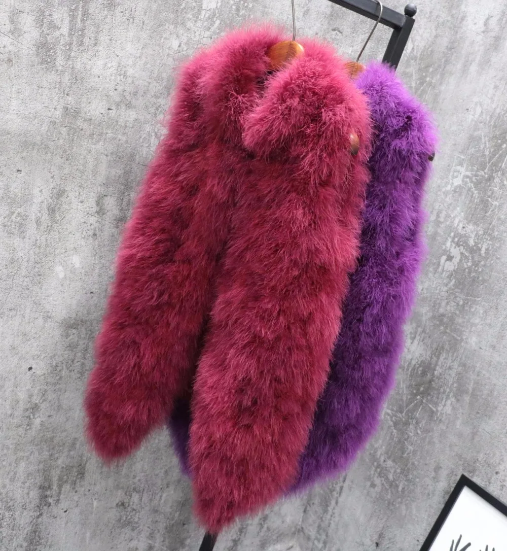 Новинка Модный женский зимний жилет 100% натуральные перья страуса турецкое перо