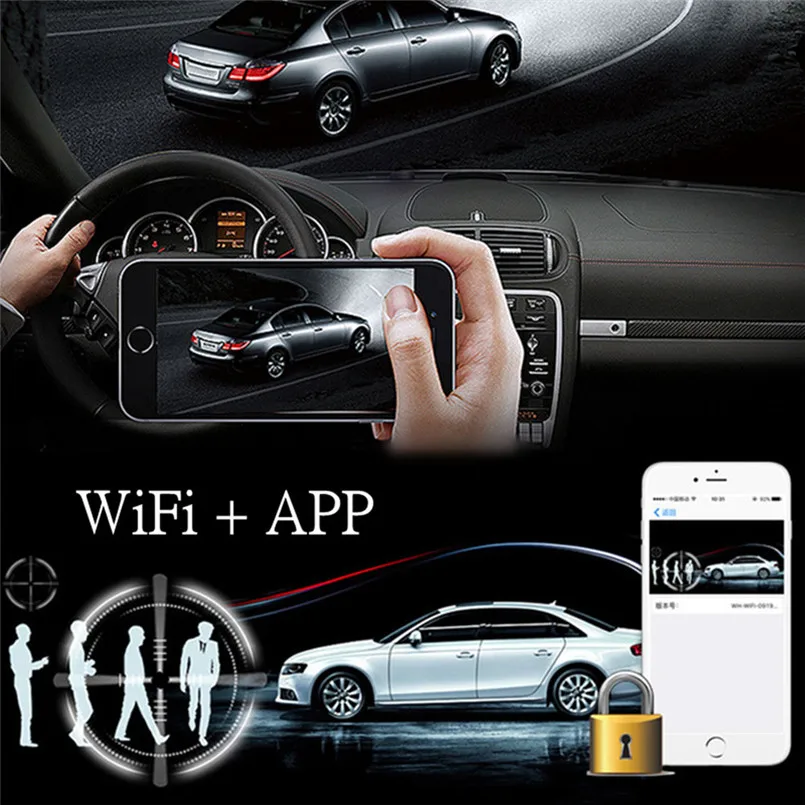 2018 Новейший автомобильный мини видеорегистратор с Wi Fi автомобильная камера Full HD