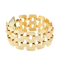gold silver color zinc alloy hollow out punk bracelet and bangles fashion jewelry men and women