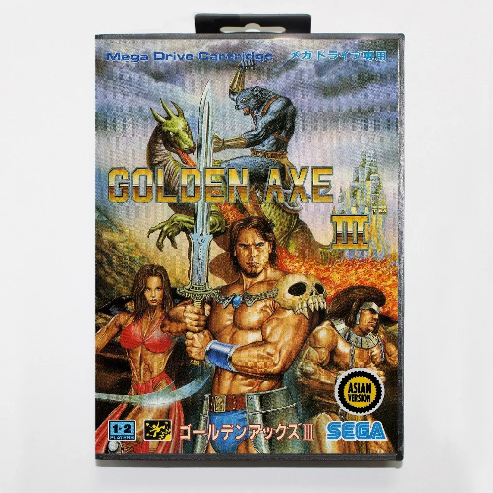 16 бит Sega MD игровой Картридж с розничной коробкой Золотой топор 3 III карточная игра