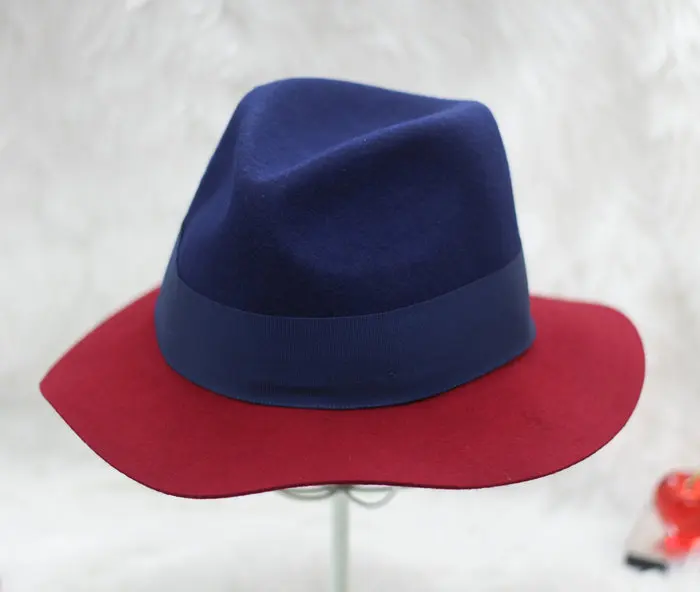 Женская шерстяная шляпа федора Зимняя с широкими полями PWFE002|fedora hat|fedora hat womenwoolen