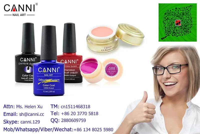 CANNI УФ-гель-краска, цвет 551-600, эмаль, 5 мл, 141 чистых цветов, лак Venalisa, дизайн, замачиваемый от морщин, УФ-светодиодный гель для рисования ногтей
