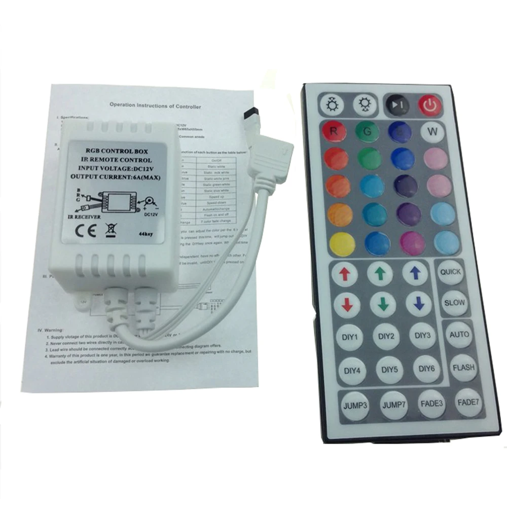 44 клавиши Led контроллер LED IR RGB светодиодные фонари ИК диммер DC12V 6A для SMD 3528 5050