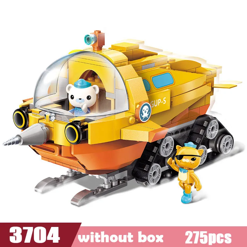 Octonauts строительный блок октопод Gup подводная лодка октябрь-Pod с GUP-C GUP-E GUP-D GUP-K GUP-I в стиле лего кирпичные игрушки Детский подарок - Цвет: 3704 without box
