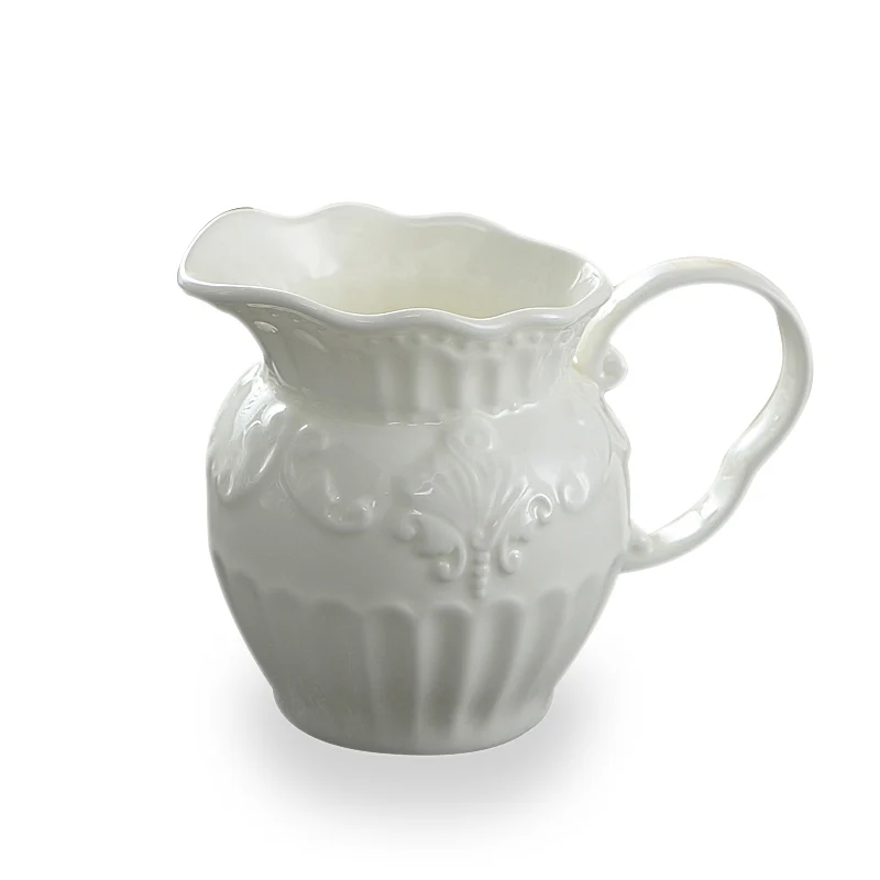 Новое поступление 3D Rilievo кружевная банка для молока в европейском стиле с ручкой