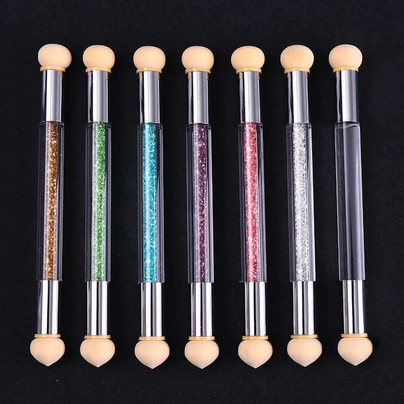 1 шт. двухсторонняя губчатая головка для дизайна ногтей градиентная затеняющая