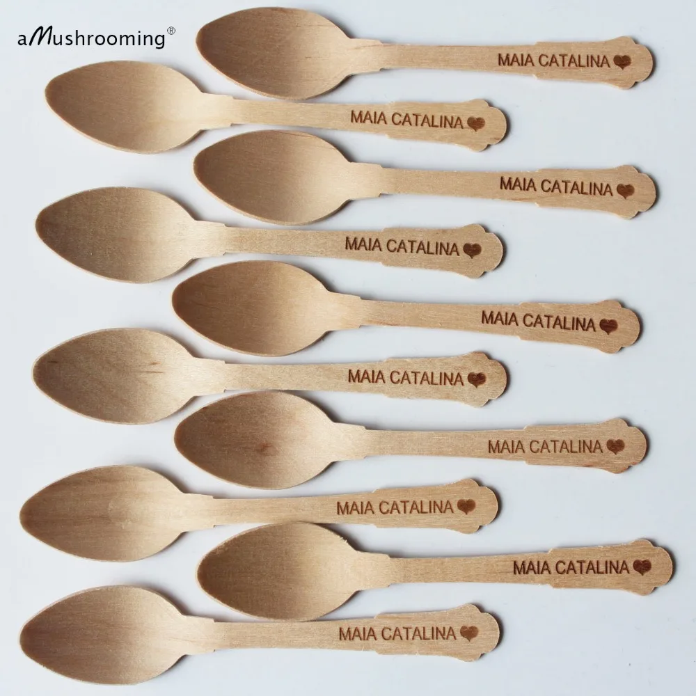 Ложки для мороженого с символом сердца | Ложка именем Подарочный подарок