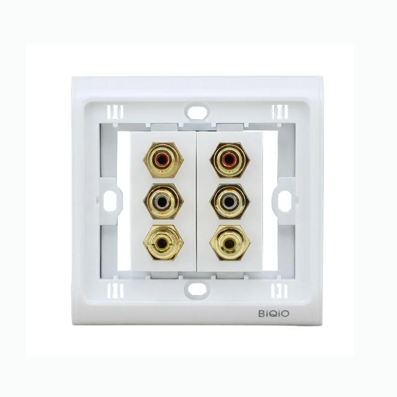 N86 902 + 611H двойной порт AV аудио и видео настенный разъем RCA сварочная