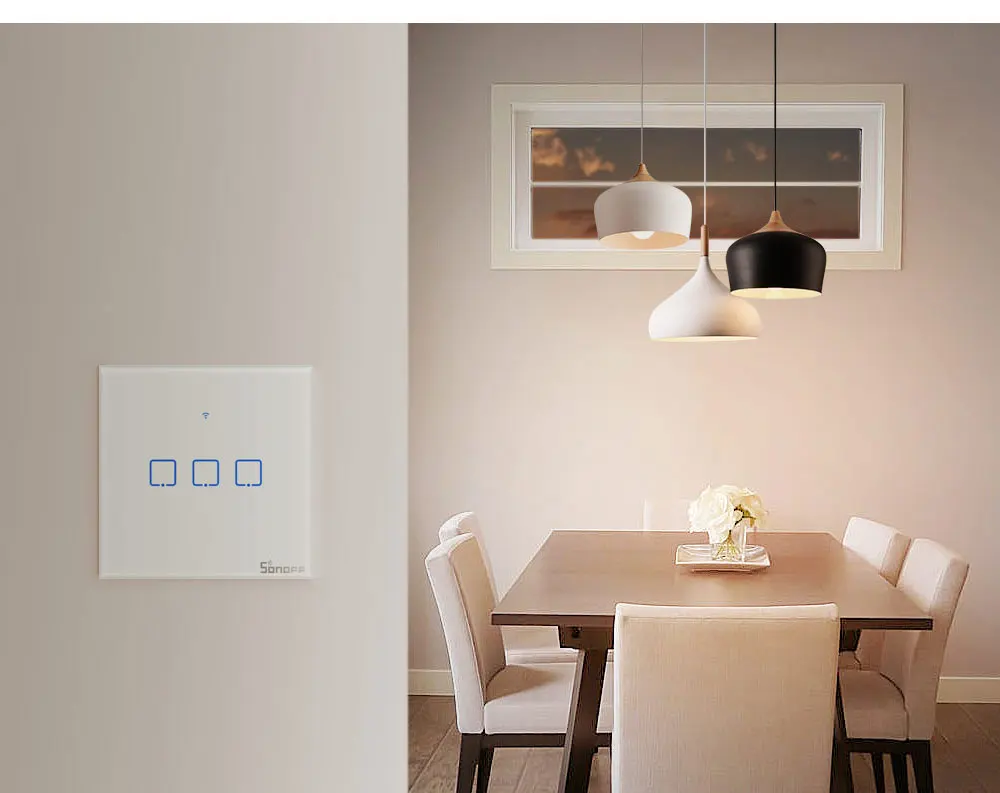 Itead Sonoff T0EU 86 1/2/3 серии TX настенный сенсорный переключатель Wi-Fi пульт дистанционного управления Управление умный дом переключатель работает с Alexa Google Home