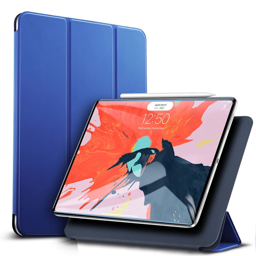 Магнитный умный чехол для iPad Pro, 11 дюймов, чехол с тройной подставкой, Магнитный чехол, магнитное крепление, прорезиненное покрытие для iPad Pro 12,9